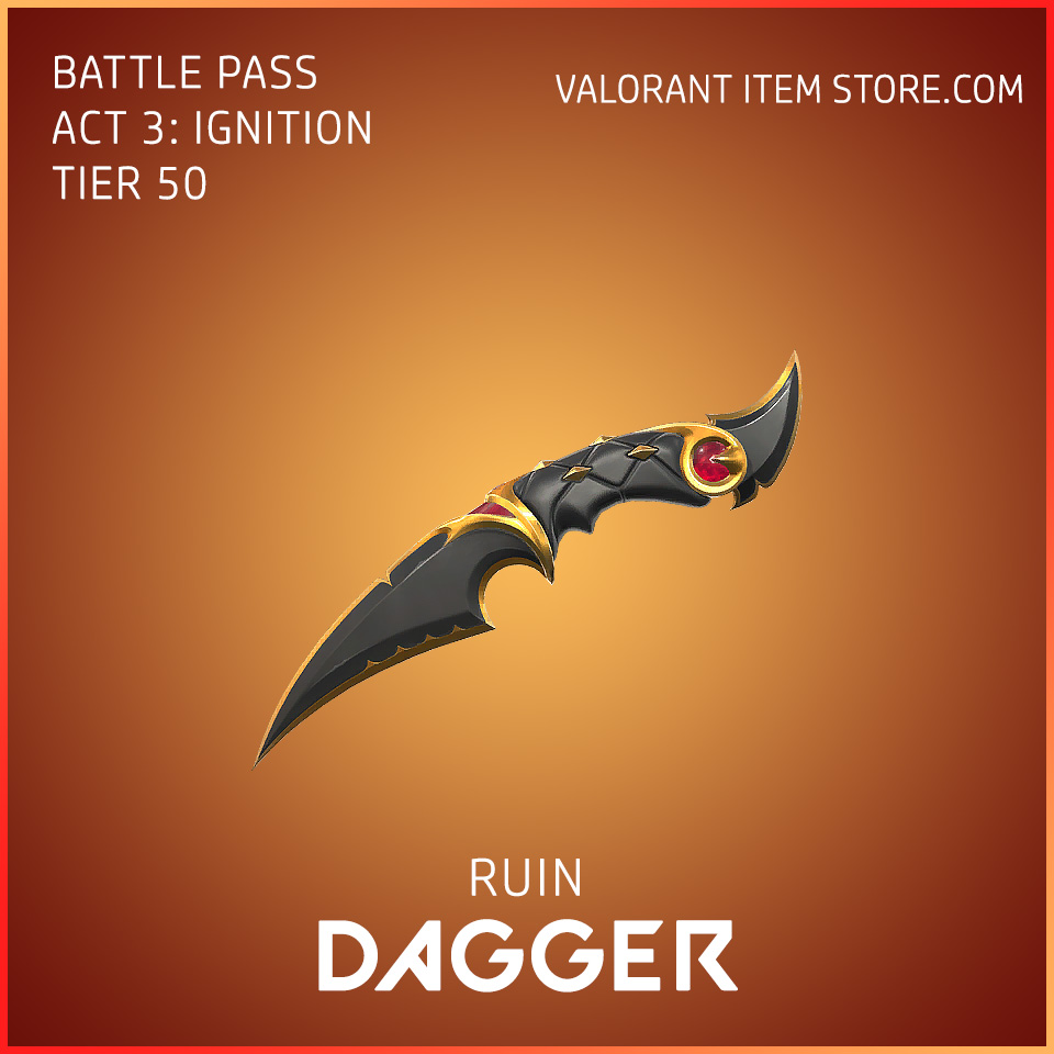 Ruin Dagger Act 3 Ignition Tier 50 Valorant Skin